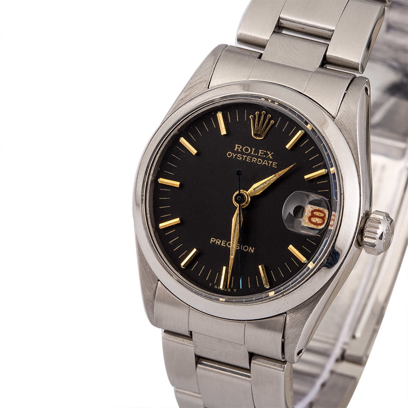 Pre-Owned Rolex OysterDate 6466 Black Dial