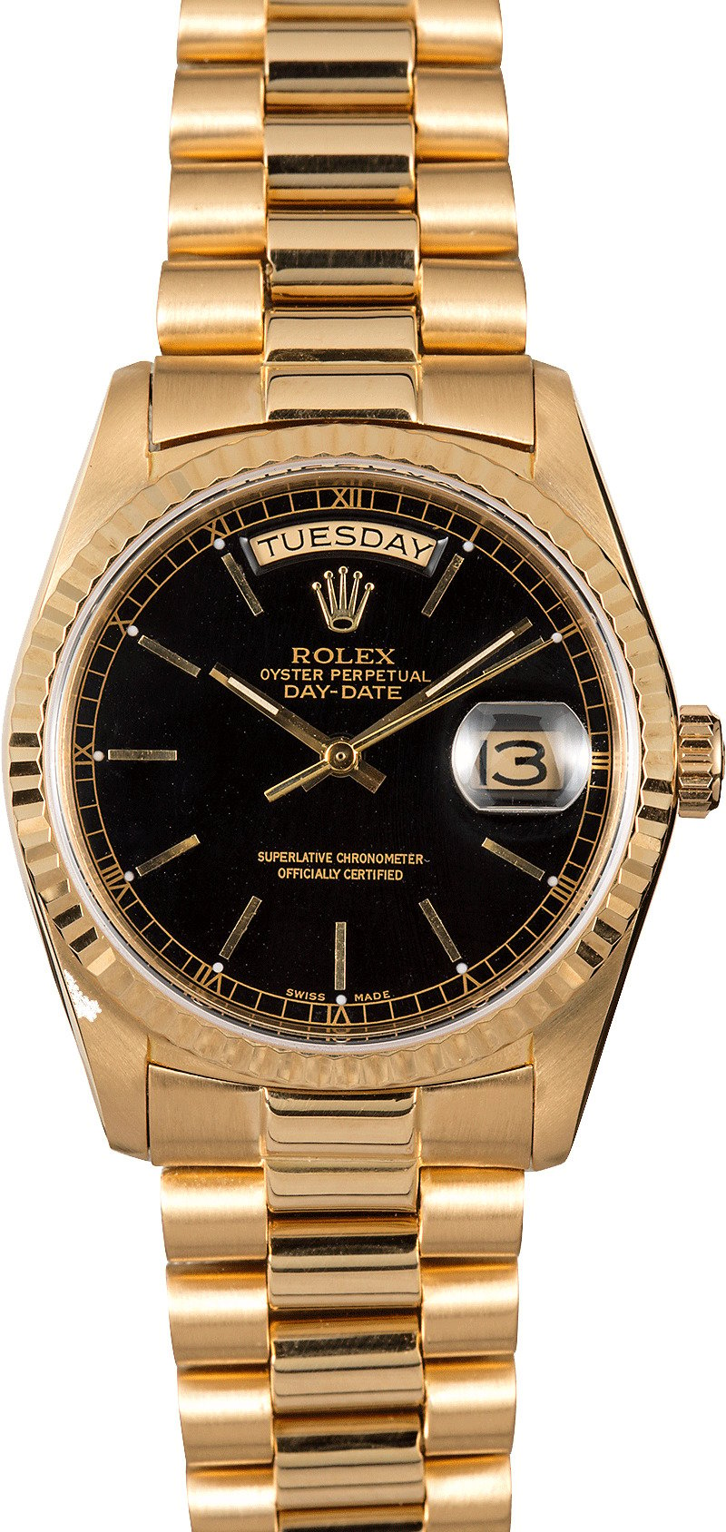 rolex gold watch black face