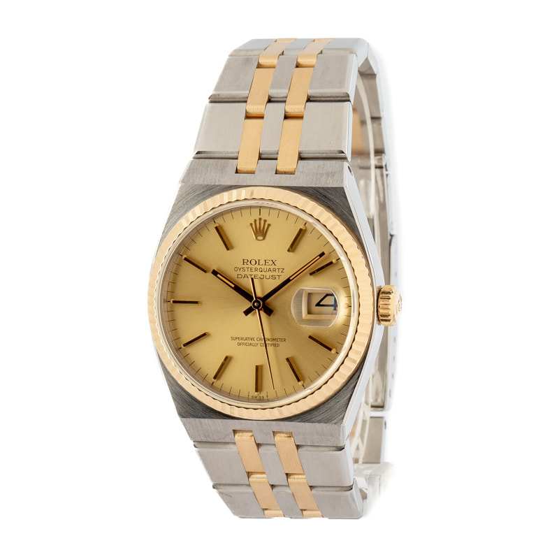 Pre-Owned Rolex Datejust OysterQuartz 17013 Two Tone