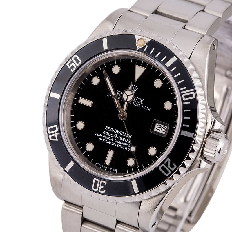 Pre Owned Men's Rolex Sea-Dweller 16600 Black Dial