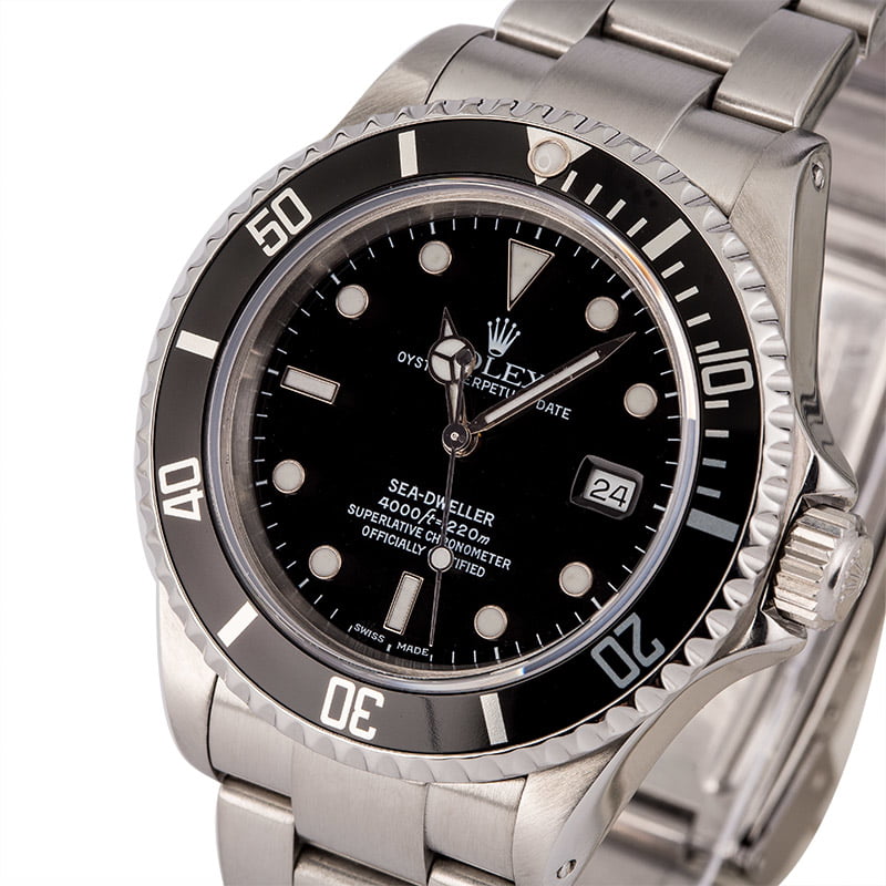 PreOwned Rolex Sea-Dweller 16600 Black Luminescent Dial