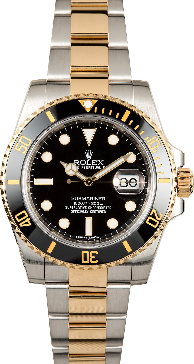 rolex submariner two tone gold