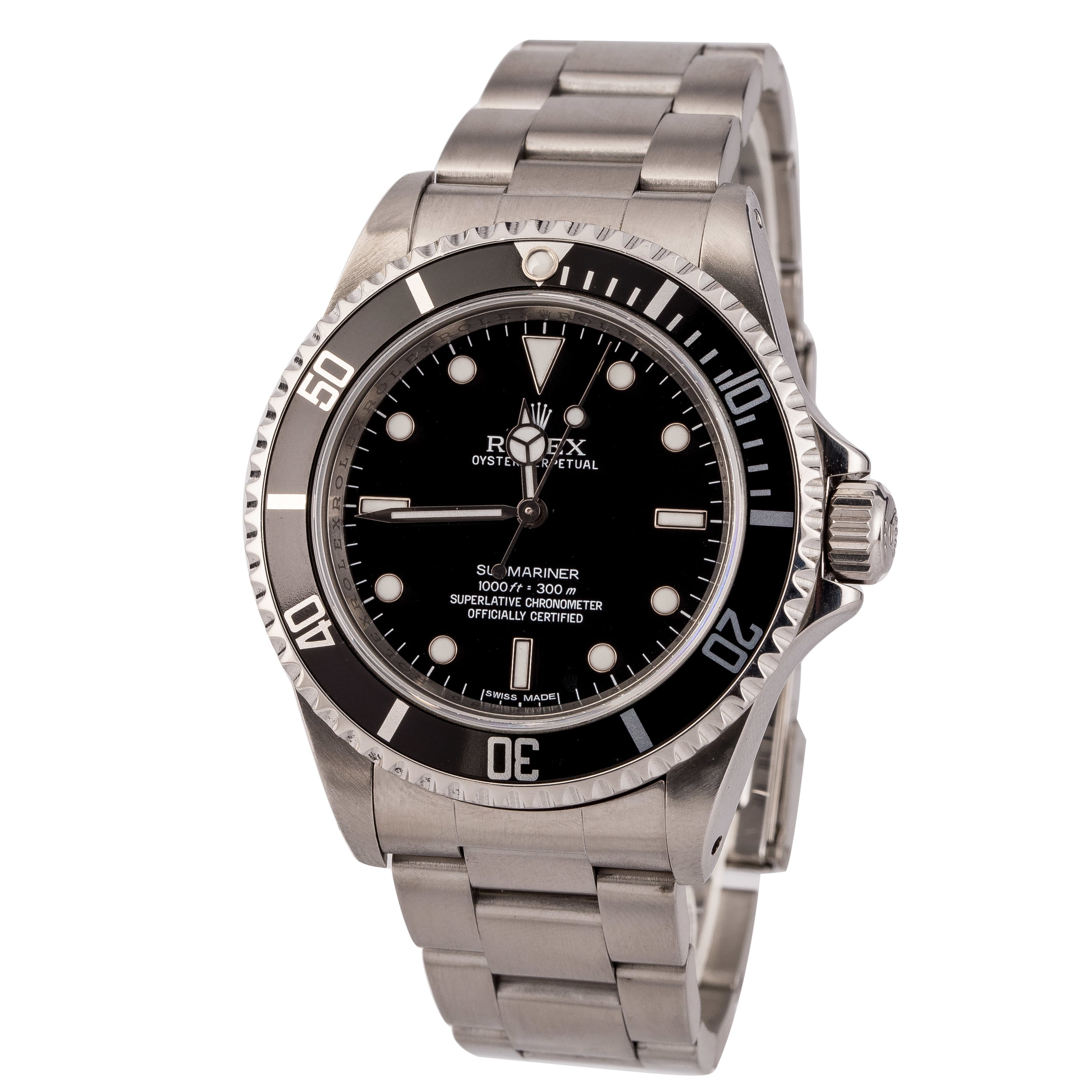 Used Rolex Steel Submariner 14060M Serial Engraved