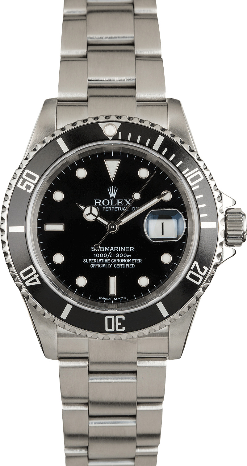 PreOwned Rolex Submariner 16610 Men's Watch | Bob's Watches