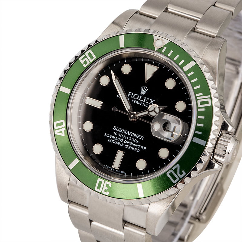 rolex submariner green hand