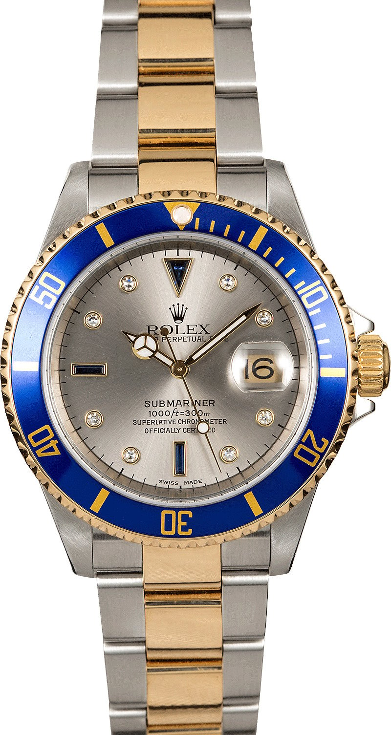Rolex Serti Submariner 16613 Diamonds 