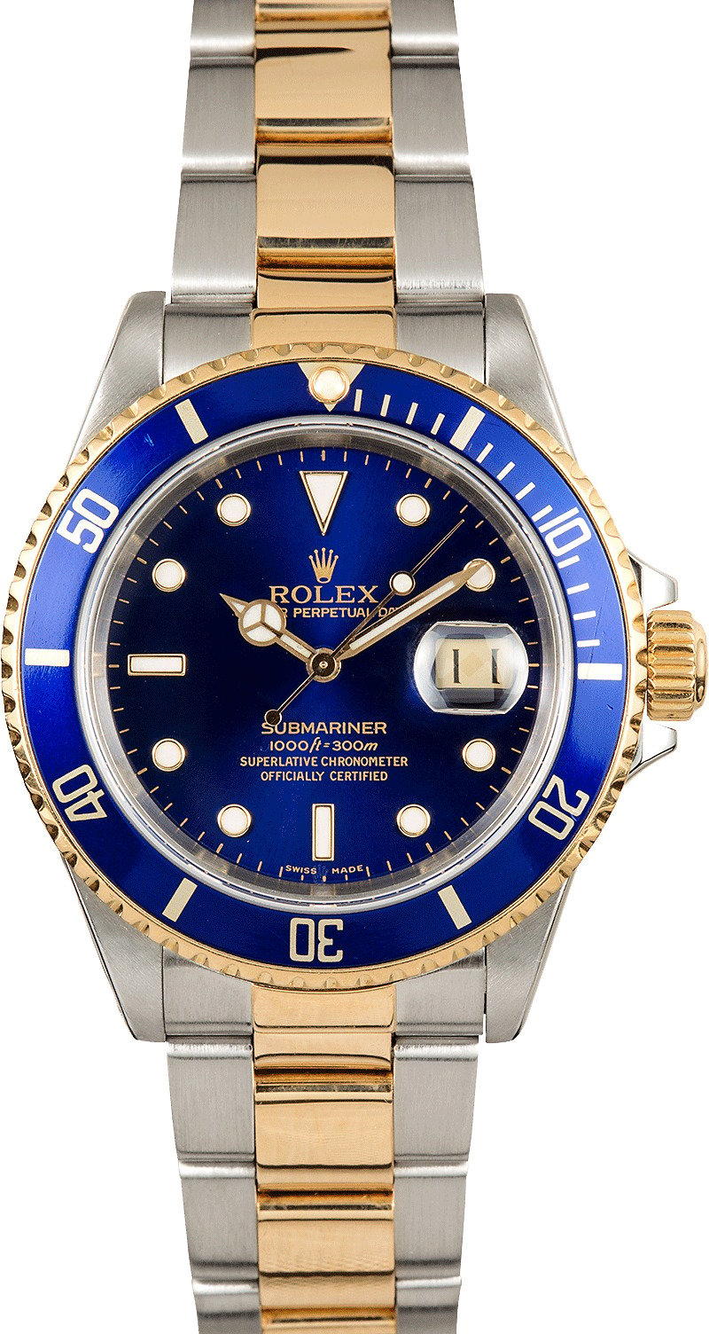 blue two tone submariner