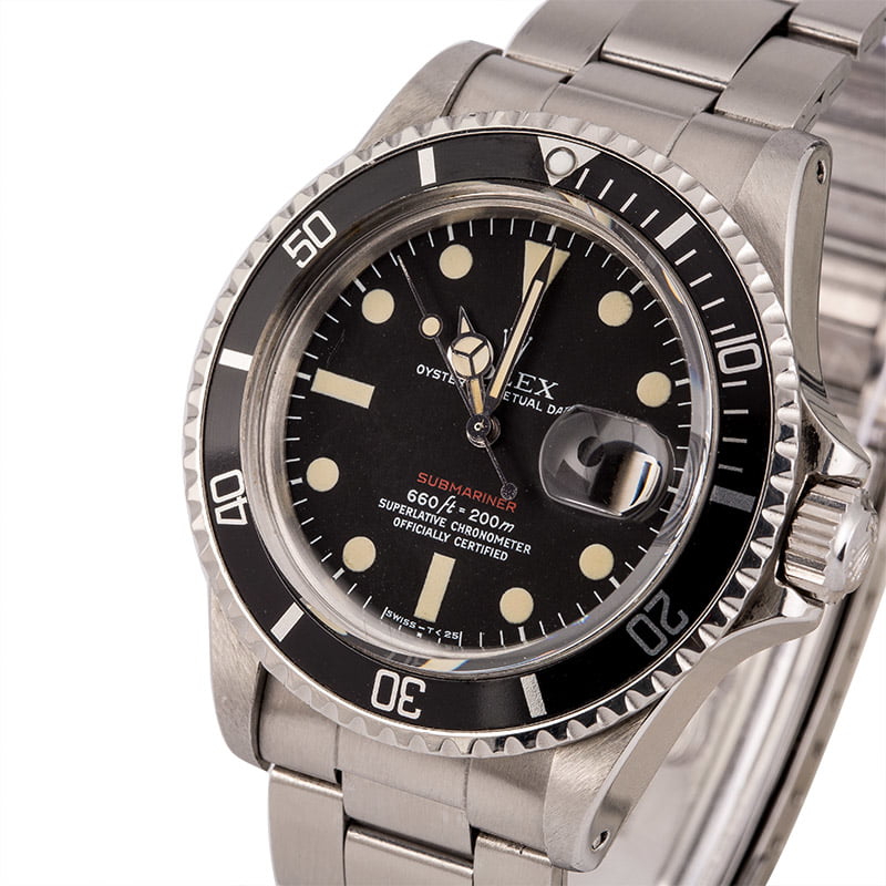 Vintage 1971 Rolex Red Submariner 1680 Watch