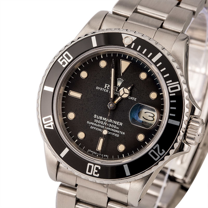 Pre Owned Rolex Submariner 16800 Steel Watch