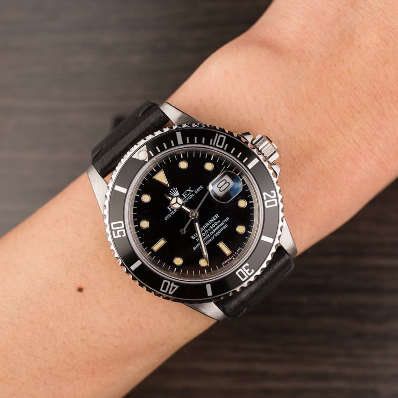 Steel Rolex Submariner 168000 Bob s Watches Item 113302