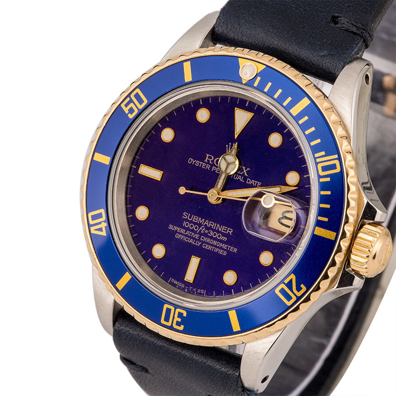Pre Owned Rolex Submariner 16803 Leather Strap