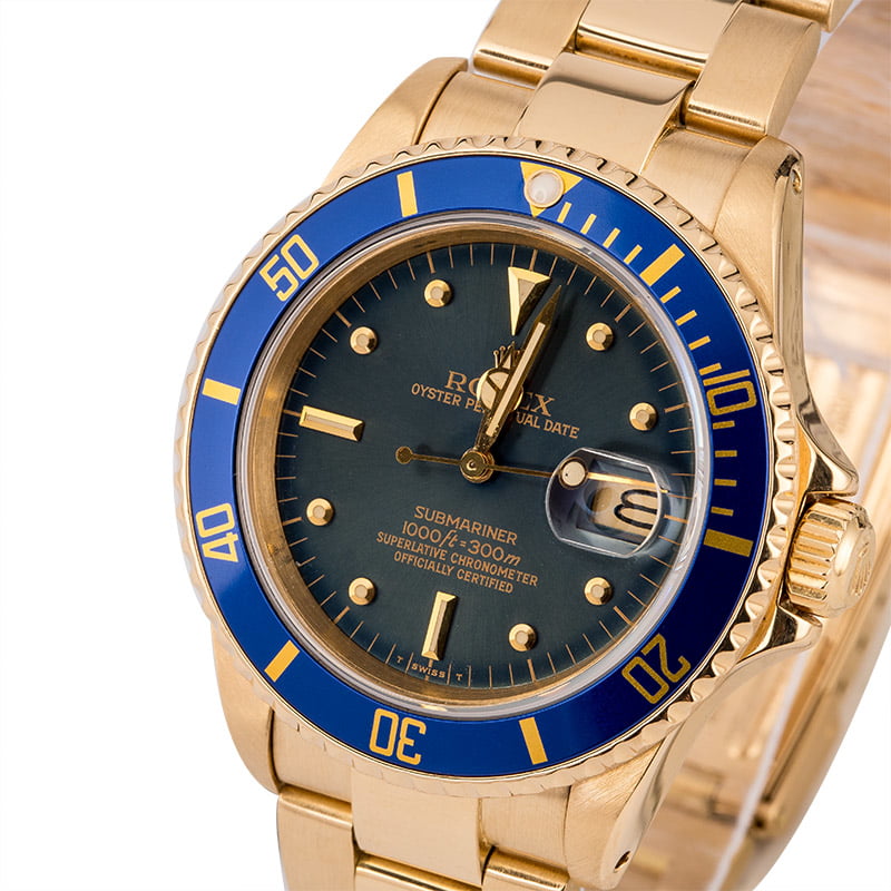 Rolex Submariner 16808 Blue Nipple Topical Dial