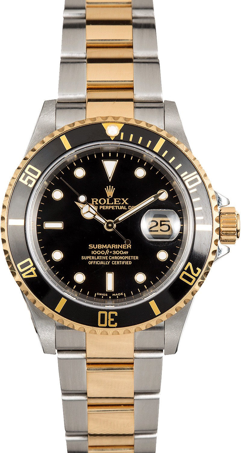 two tone submariner black face