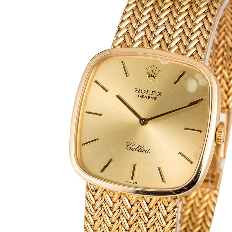 rolex cellini gold