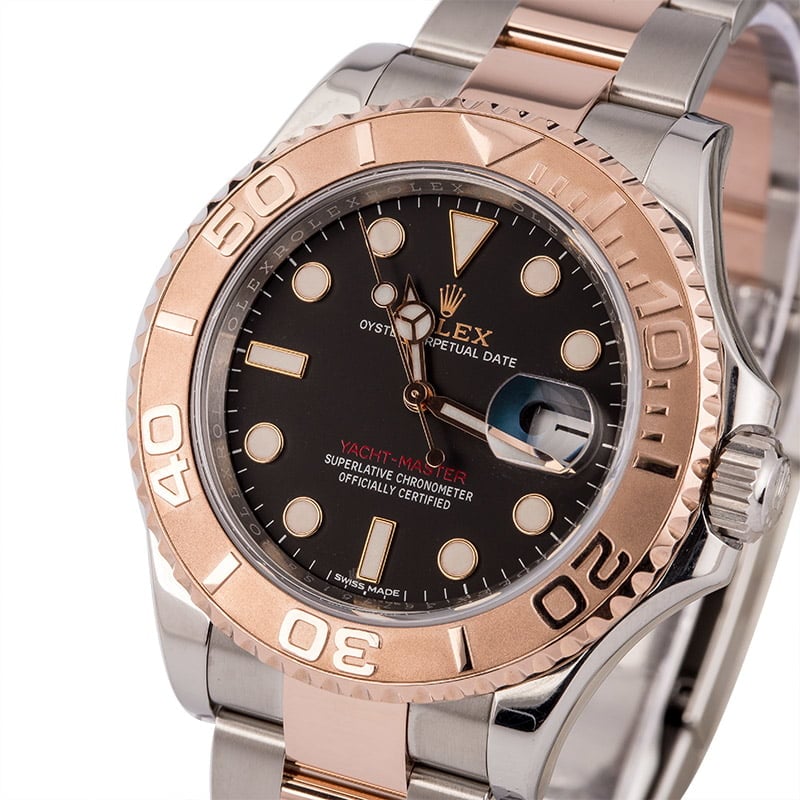 Pre Owned Rolex Yacht-Master 116621 Two Tone Everose Oyster Bracelet