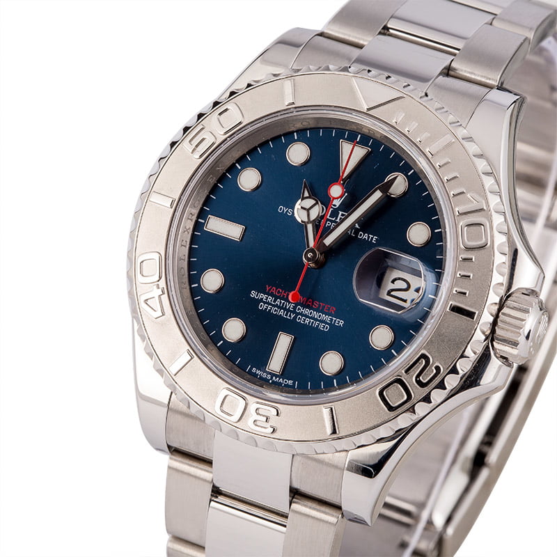 Pre-Owned 40MM Rolex Yacht-Master 116622 Blue Dial