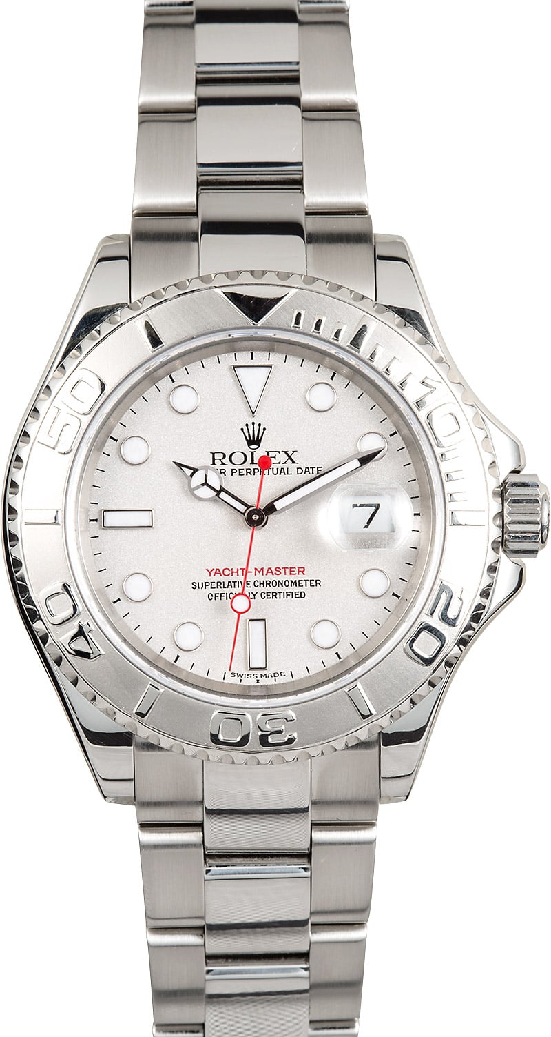 yachtmaster steel and platinum