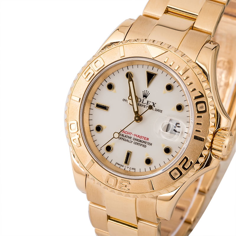 Pre Owned Rolex Yachtmaster Yellow Gold 16628