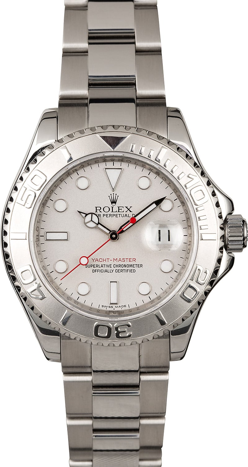 rolex yachtmaster stainless steel and platinum 16622