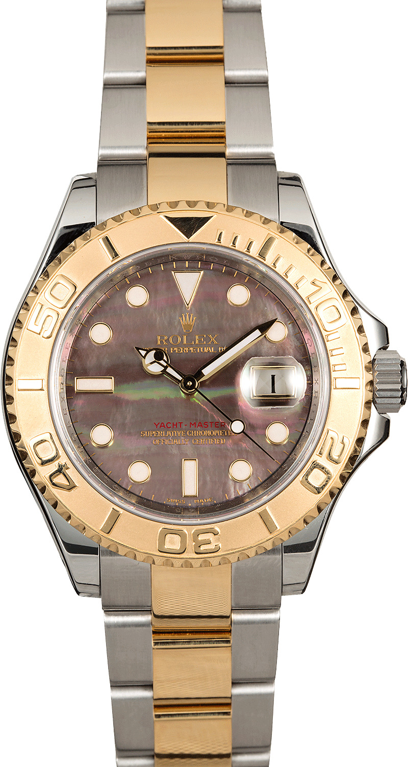 rolex yacht master black mother of pearl