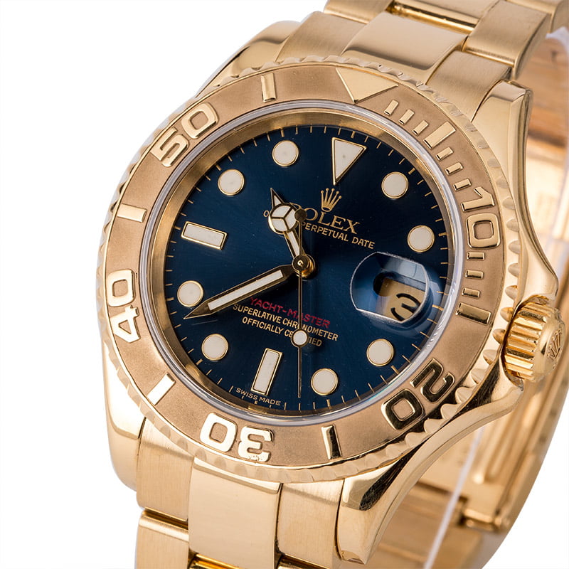 Pre-Owned Rolex Yachtmaster 16628 Blue Dial 40MM