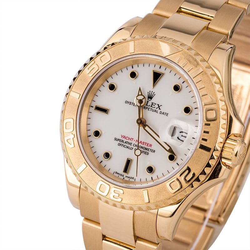 Used Rolex Yachtmaster 16628 White Dial 40MM