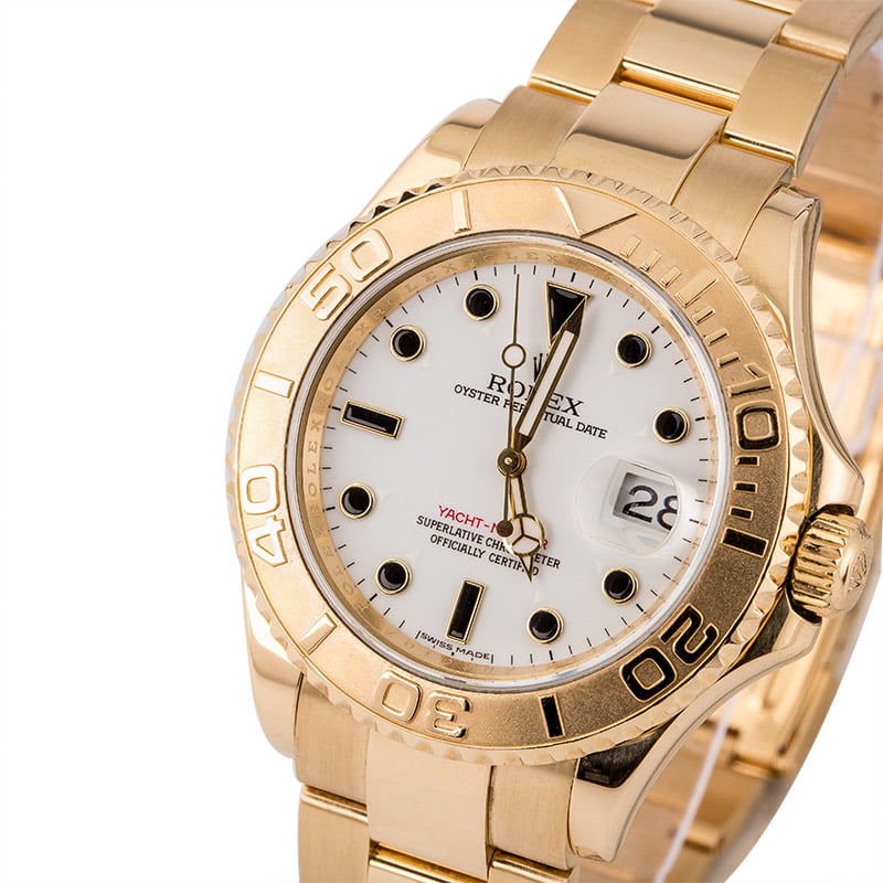 Pre Owned Rolex Yachtmaster 16628 18K Yellow Gold