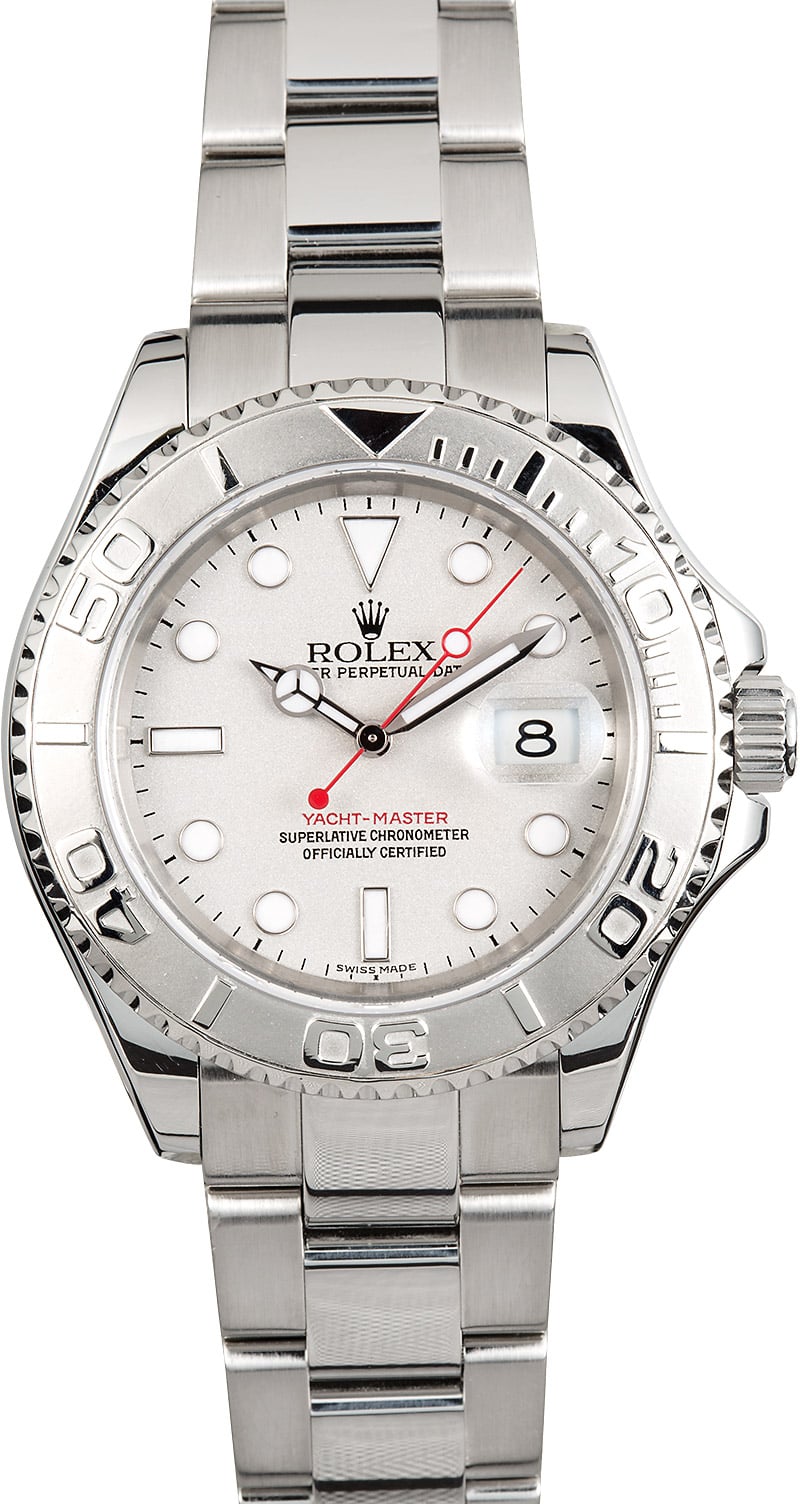 rolex yachtmaster stainless steel and platinum 16622