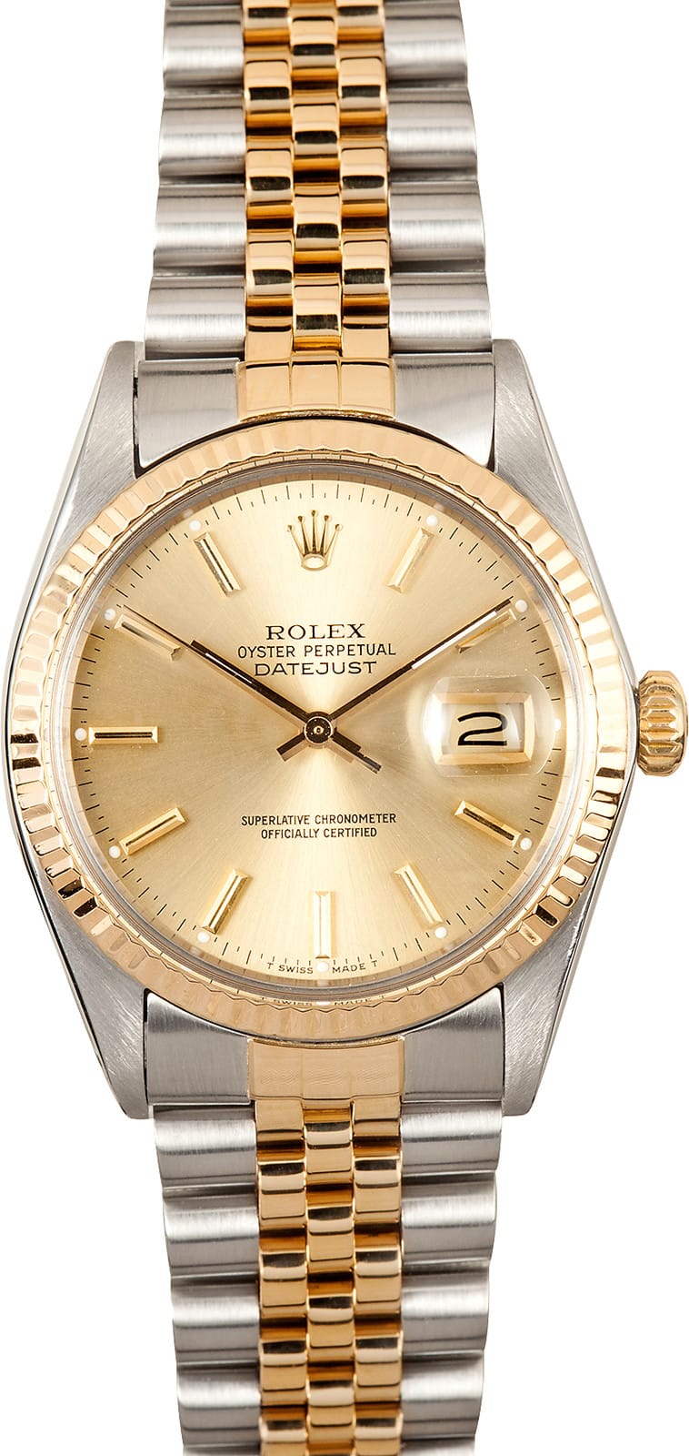 rolex stainless and gold datejust