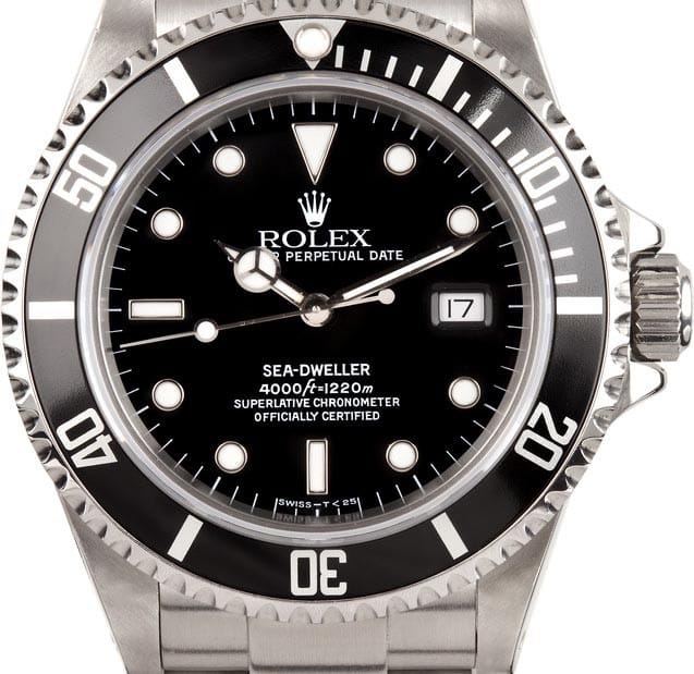 Mens Used Rolex Sea-Dweller Model 16600 Stainless, Slighlty Used