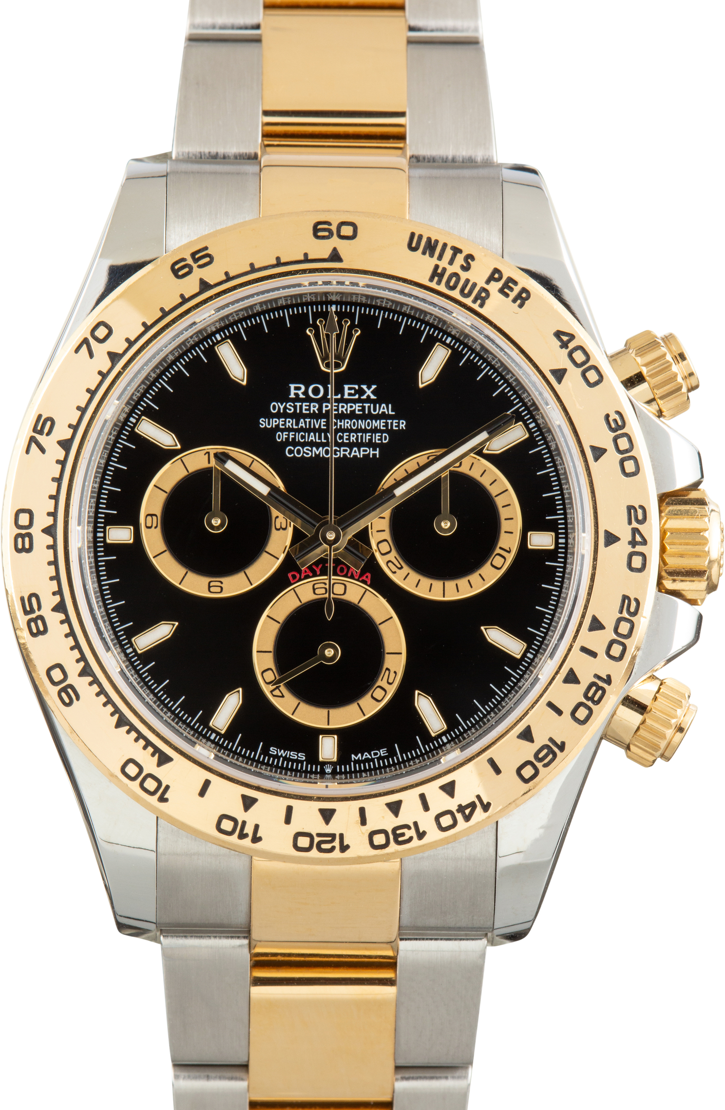 Pre-Owned Black Dial Rolex Daytona Ref 126503 Steel & 18k Yellow Gold