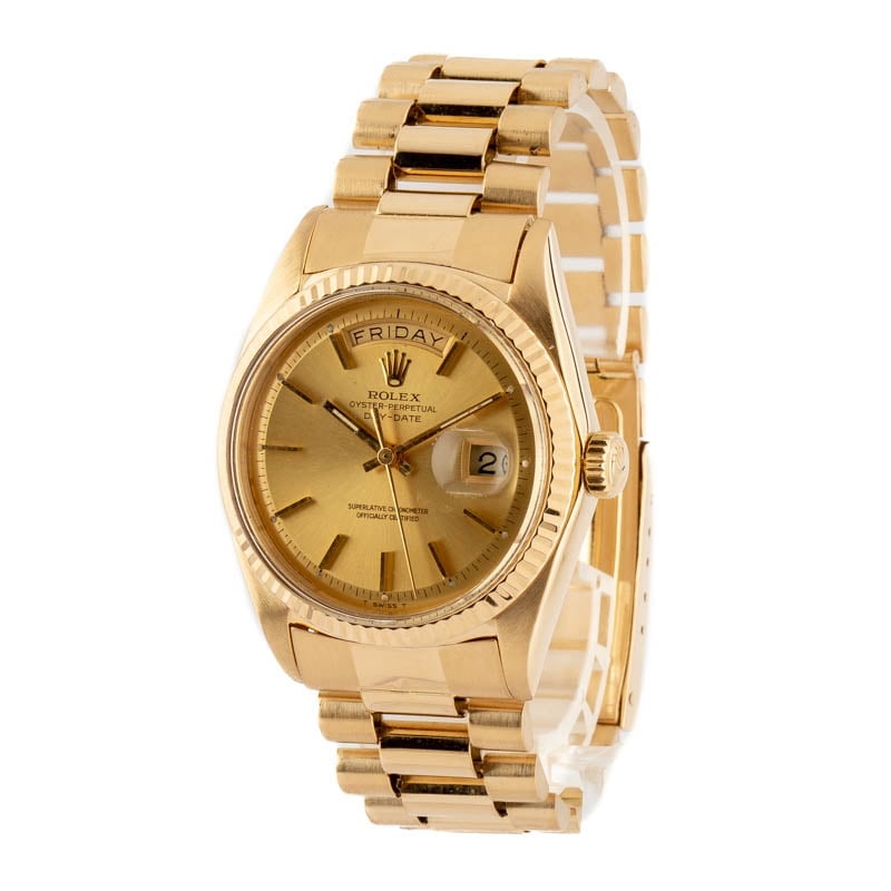 Pre Owned Rolex President 1803 Champagne Dial