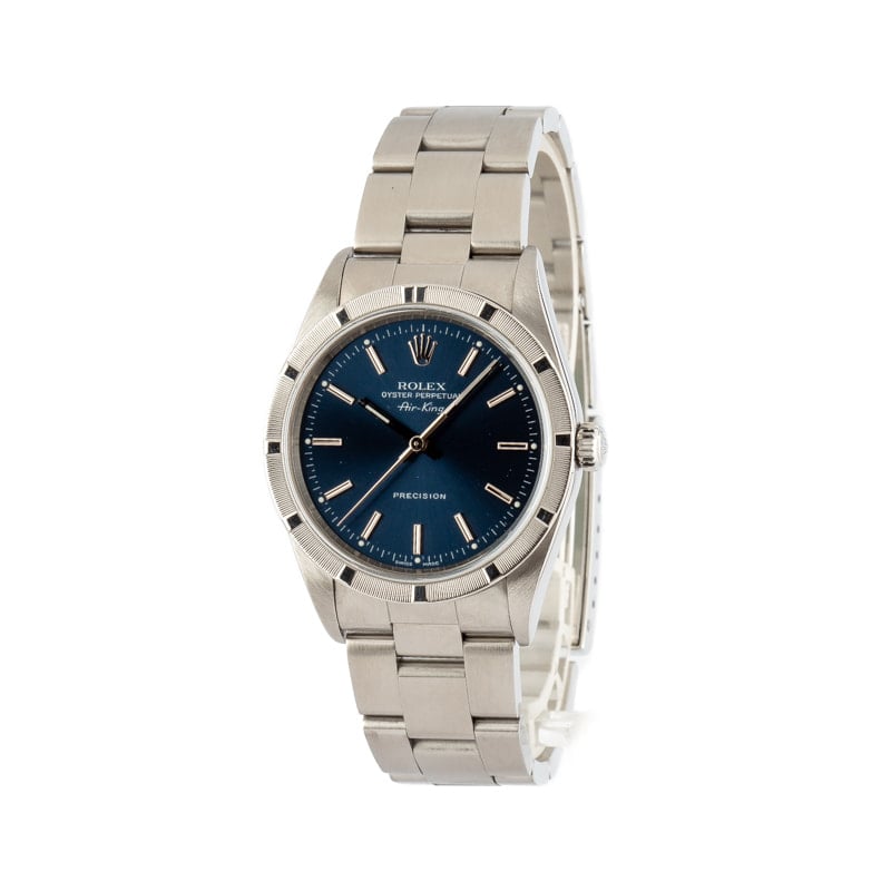Pre Owned Rolex Air-King 14010 Blue Index Dial