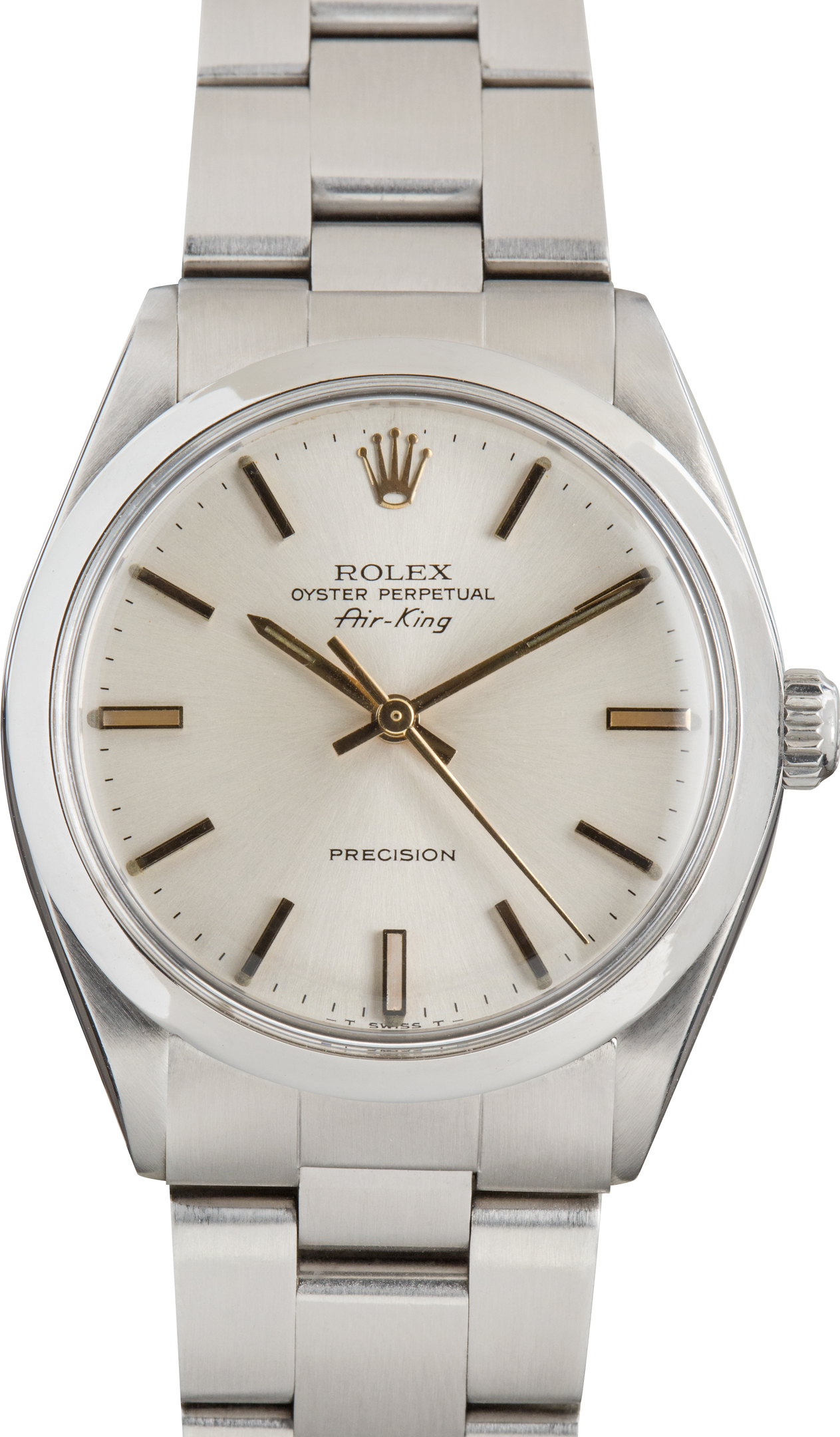 Vintage Rolex Air-King Stainless Steel Ref 5500 Silver Dial