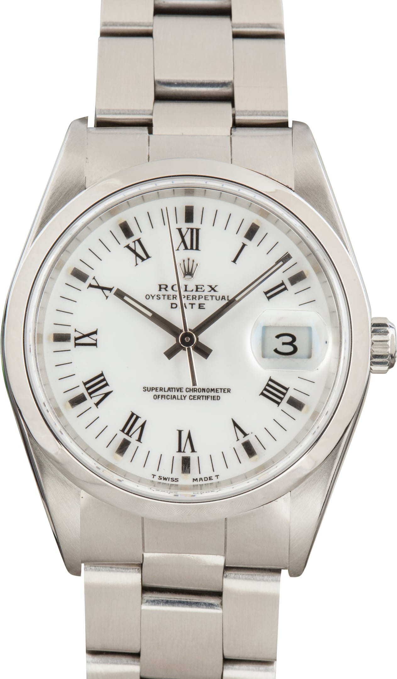 Pre-Owned Rolex Date Ref 15200 White Dial