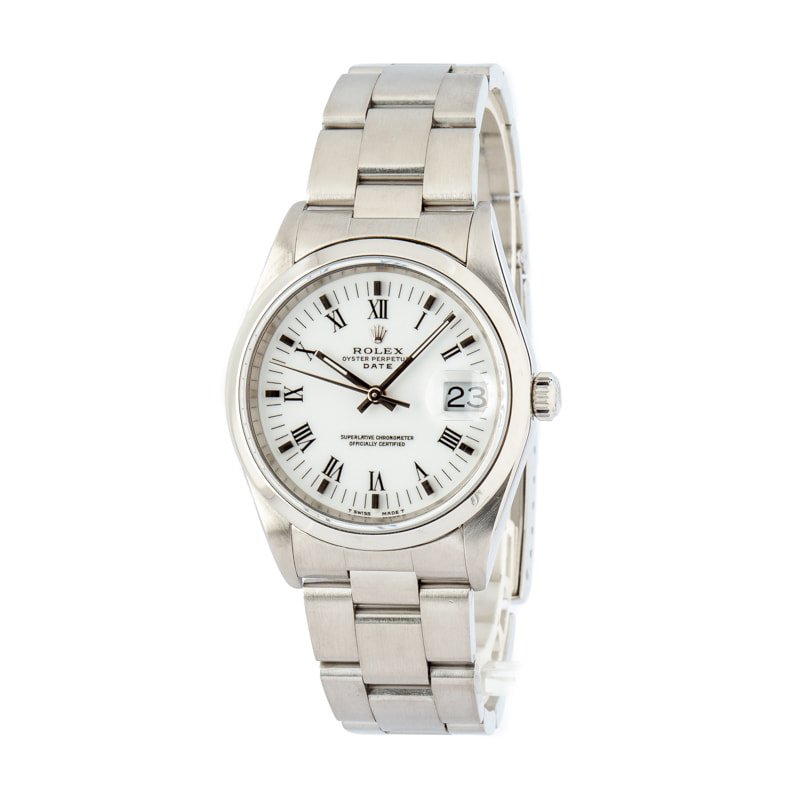 Men's Rolex Date 15200 White Dial