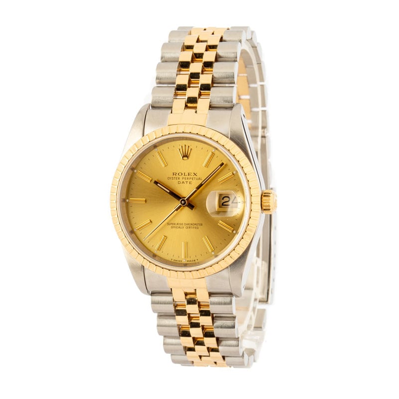 Rolex Oyster Perpetual Date 15223 Two-Tone