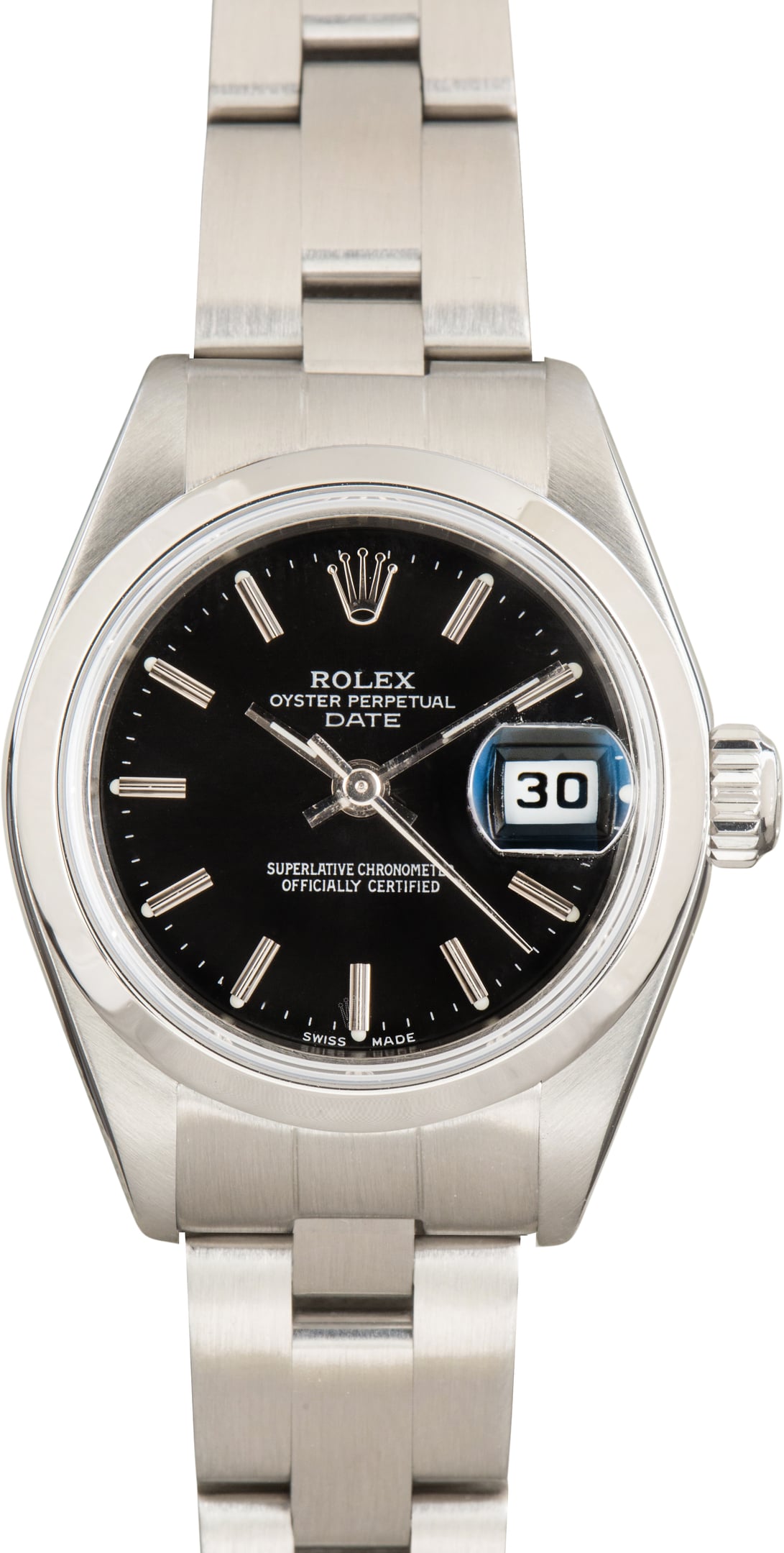 Pre-Owned Lady Rolex Date Ref 79160 Black Dial