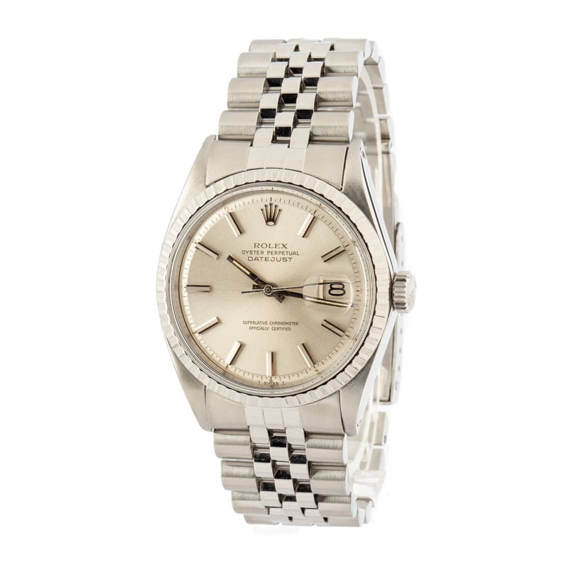 Pre Owned Rolex Datejust 1603 Engine Turned Bezel