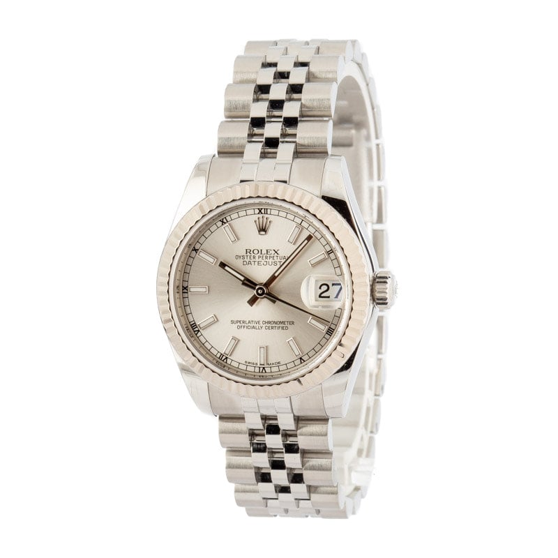 Mid-Size Rolex Datejust 178274 Silver Dial