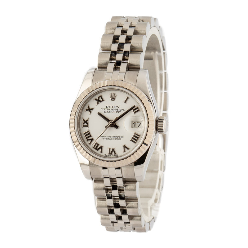 Rolex Ladies Datejust 179174 White Dial