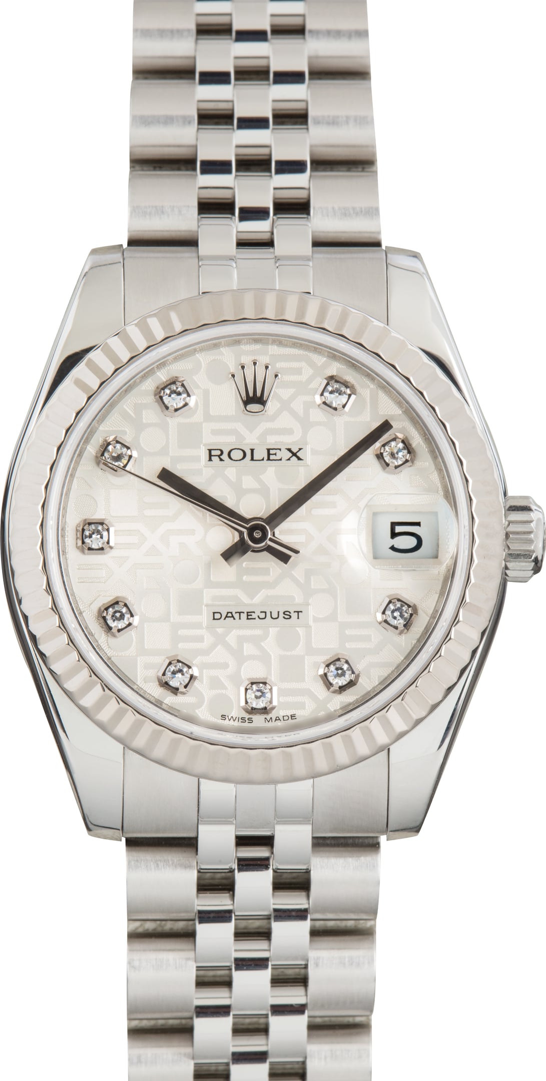 Used Lady Rolex Datejust 31 Jubilee Diamond Dial Ref 178274
