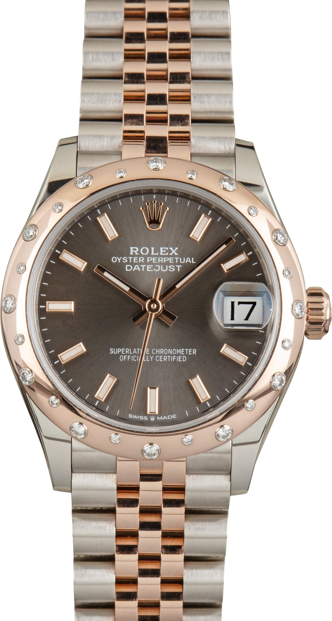 Used Two Tone Ladies Rolex Datejust Ref 278341RBR Slate Dial
