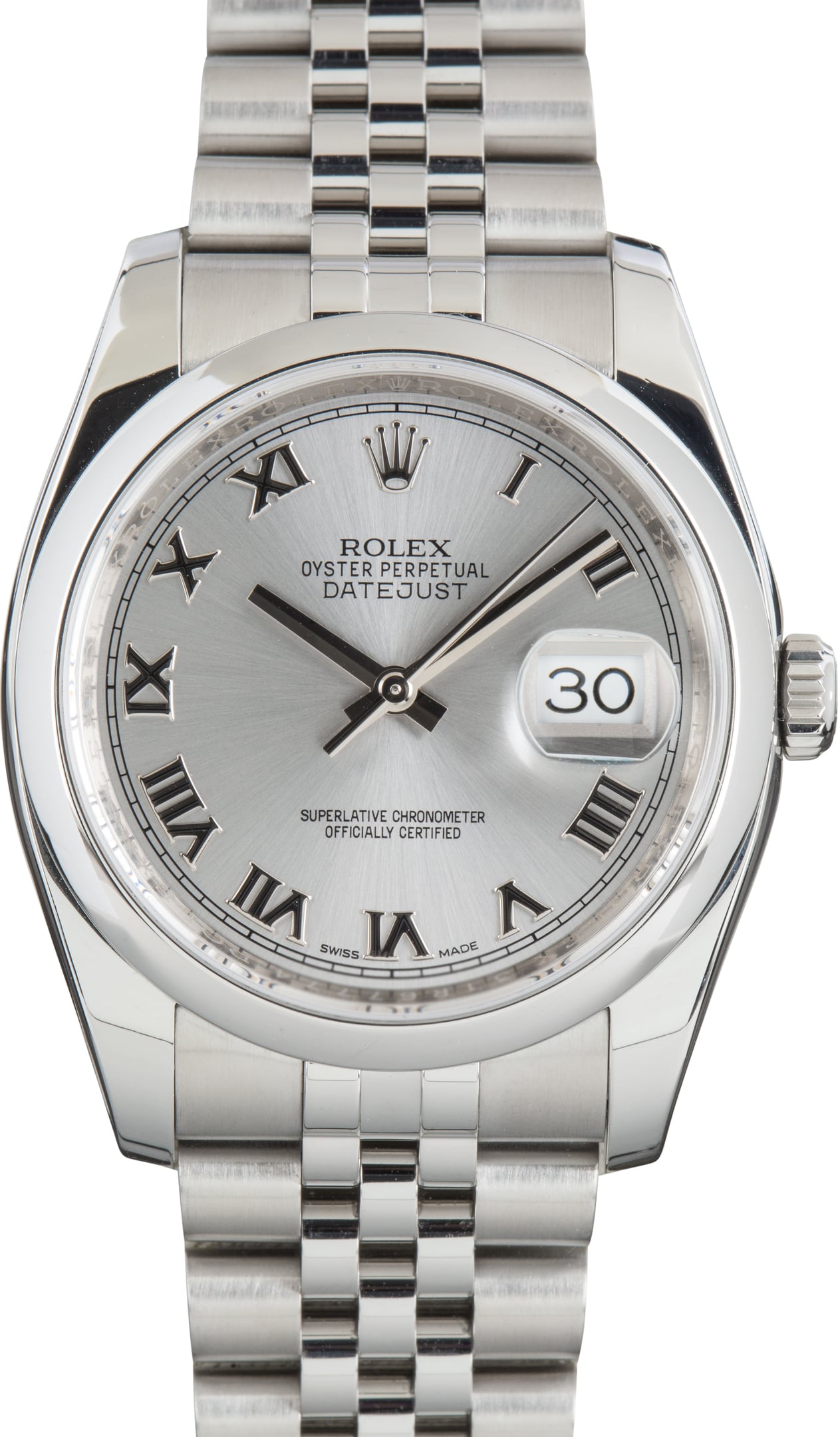 Pre-Owned Rolex Datejust 36 Ref 116200 Rhodium Dial