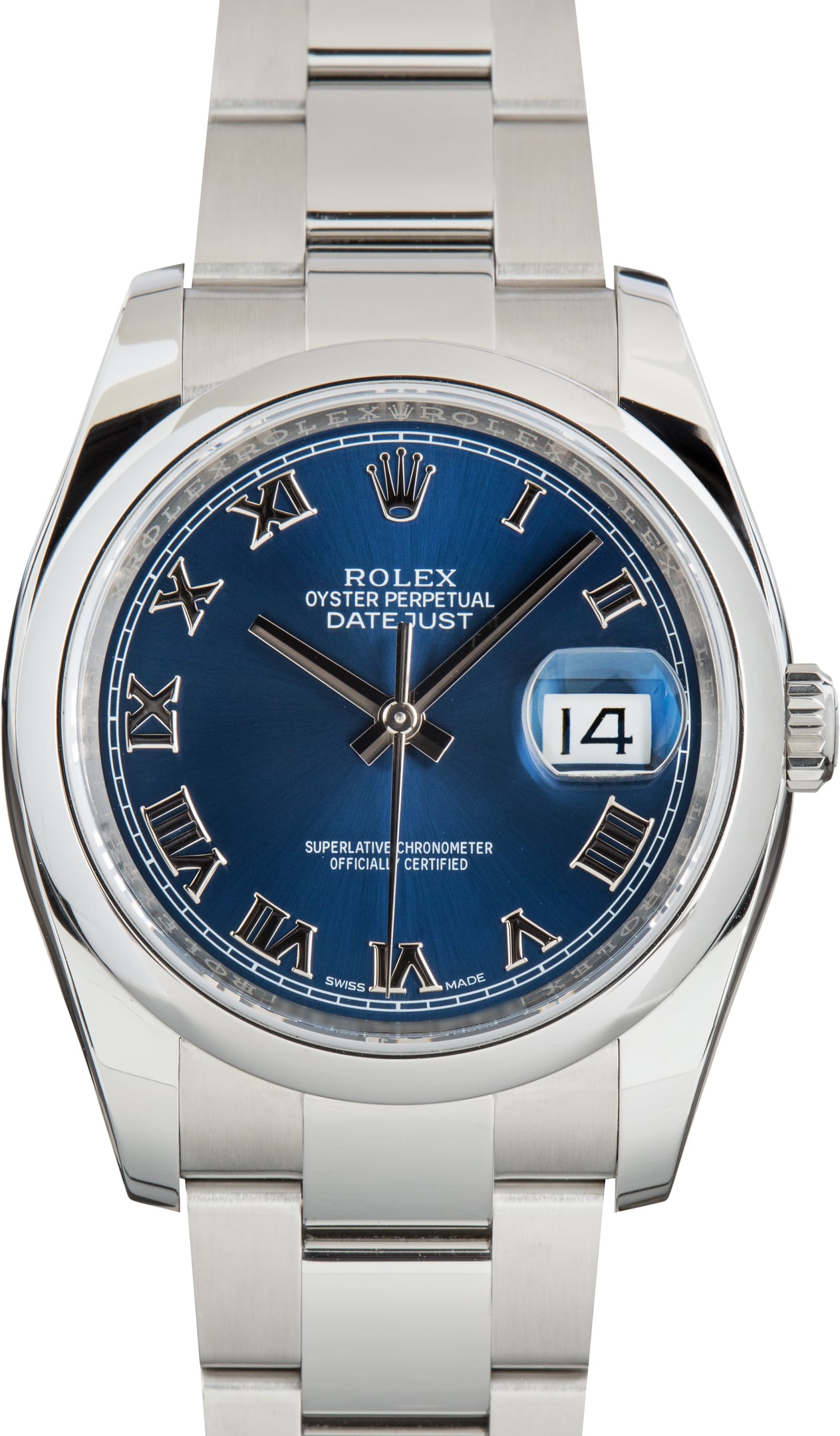 Pre-Owned Rolex Datejust Ref 116200 Blue Roman Dial
