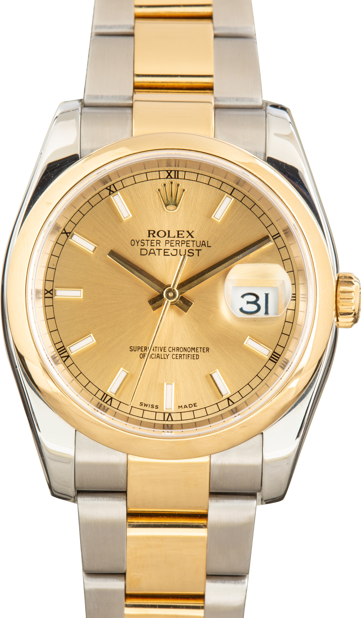 Used Rolex Datejust 36 Ref 116203 Champagne Dial
