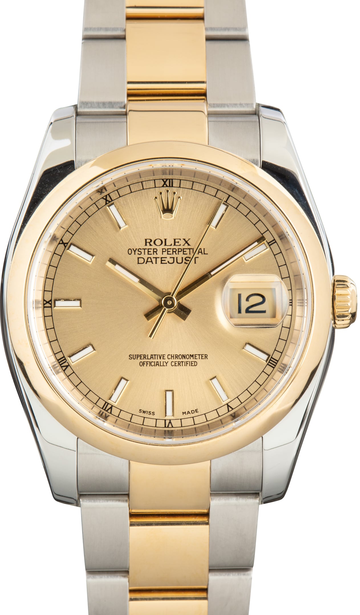 Used Two Tone Rolex Datejust 36 Ref 116203 Champagne Dial