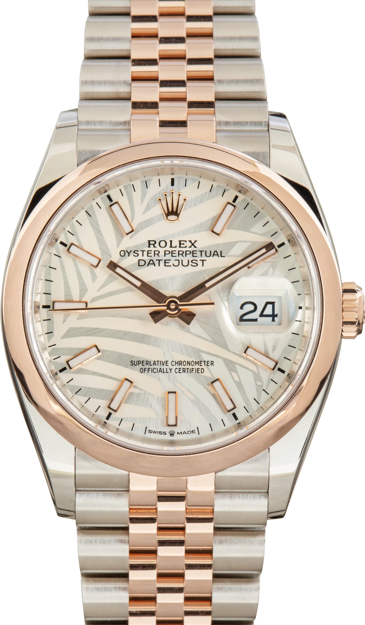 Pre-Owned Rolex Datejust 36 Ref 126201 Palm Motif Dial