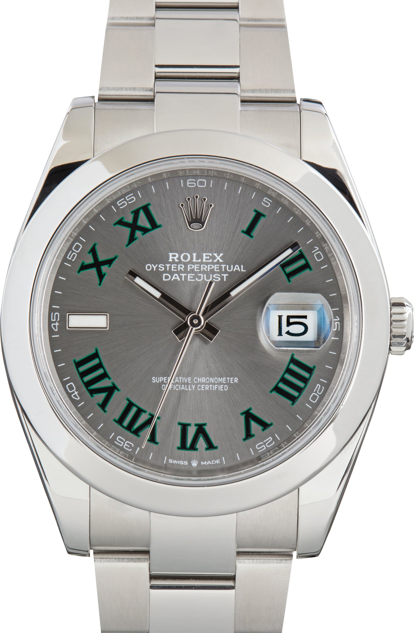 Pre-Owned Rolex Datejust 41 Wimbledon Dial Ref 126300