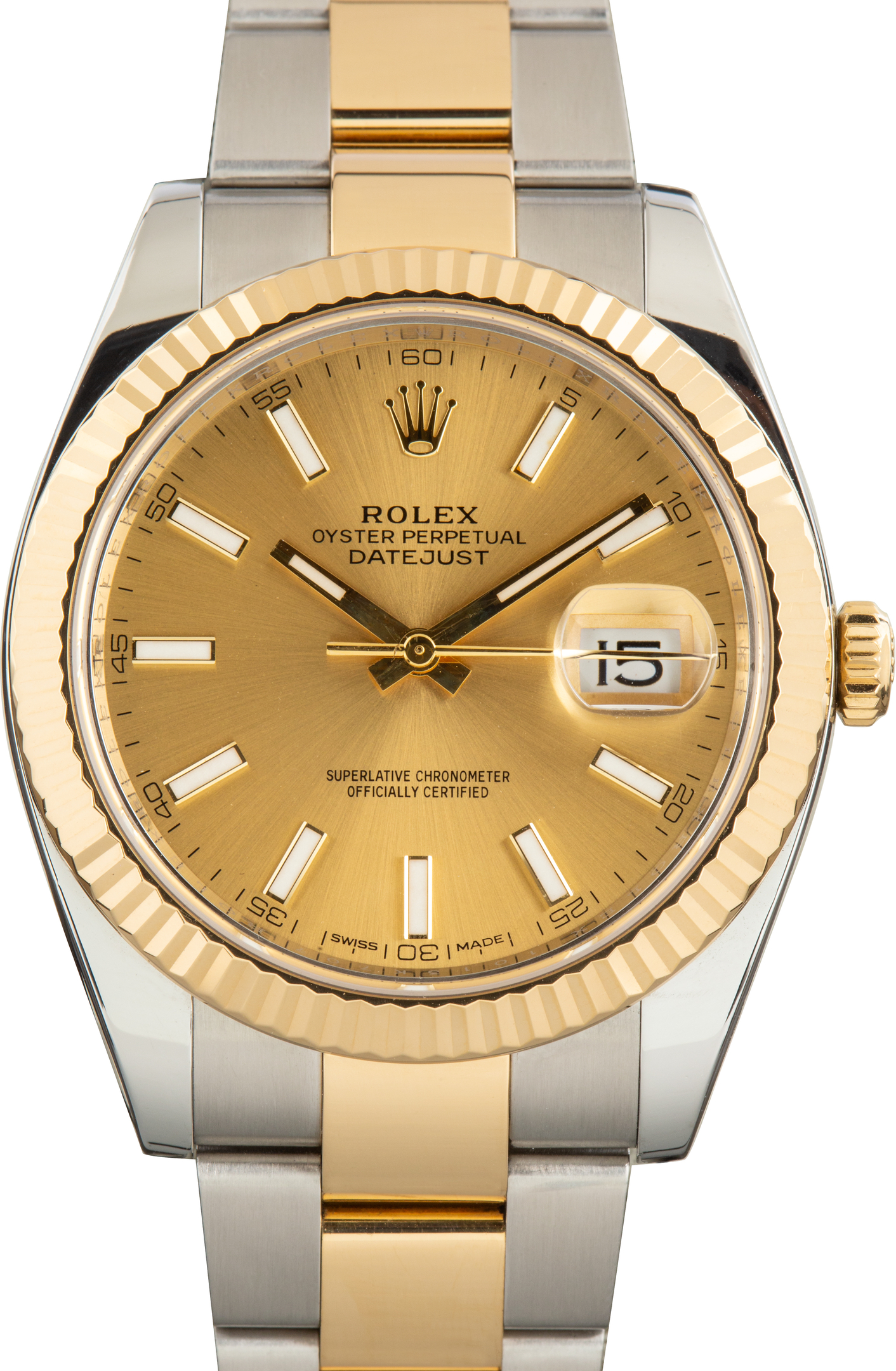 Used Rolex Datejust 41 Champagne Dial Ref 126333 Two Tone